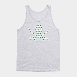 Skull and Crossbones Christmas Tree Pattern Tank Top